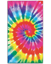 Load image into Gallery viewer, Tie Dye Rainbow Beach ECO Towel

